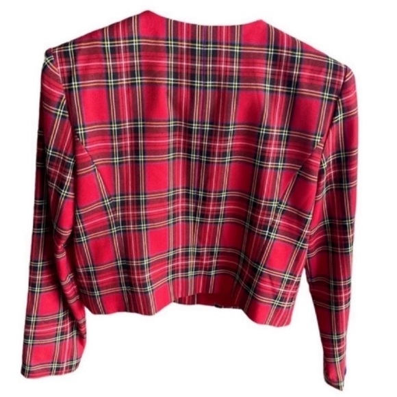 SAN REMO Vintage Gold Buttons Padded Shoulders Blazer Size 8 - Picture 6 of 8